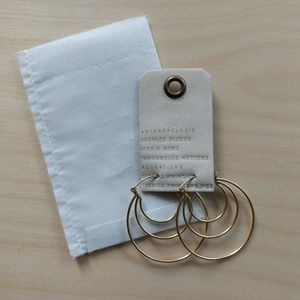 Anthropologie Gold Hoop Earrings